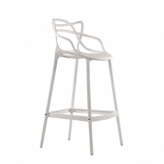 Барный стул Barneo N-235 Masters, белый, design Phillip Stark в Белоярском - beloyarskiy.mebel24.online | фото 1