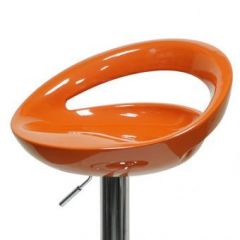 Барный стул Barneo N-6 Disco оранжевый глянец в Белоярском - beloyarskiy.mebel24.online | фото 2