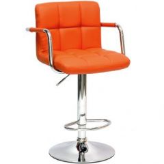 Барный стул Barneo N-69 Kruger Arm Оранжевый в Белоярском - beloyarskiy.mebel24.online | фото