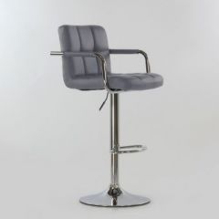Барный стул Barneo N-69 Kruger Arm Серый в Белоярском - beloyarskiy.mebel24.online | фото 4