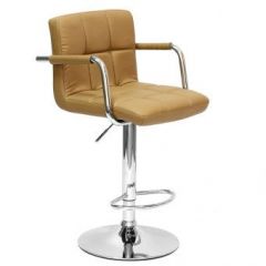 Барный стул Barneo N-69 Kruger Arm Светло-коричневый в Белоярском - beloyarskiy.mebel24.online | фото 1