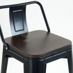 Барный стул N-238 Tolix Wood style Черный в Белоярском - beloyarskiy.mebel24.online | фото 3