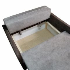 Диван темный Канзас 1.20 с аркой (Канасик) в Белоярском - beloyarskiy.mebel24.online | фото 3