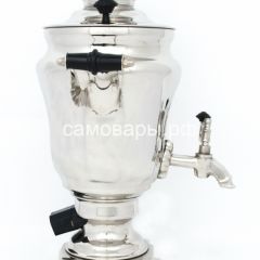 Электрический самовар из латуни никелированный на 1,5 литра форма "Тюльпан" с защитой от выкипания в Белоярском - beloyarskiy.mebel24.online | фото 3