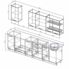 Кухонный гарнитур Жемчуг 2800 (Стол. 26мм) в Белоярском - beloyarskiy.mebel24.online | фото 2