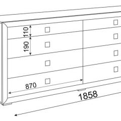 Комод большой Глэдис М27 (ЯШС/Белый) в Белоярском - beloyarskiy.mebel24.online | фото 2