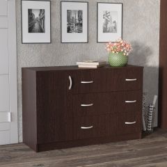 Комод Лофт (3 ящика/1 дверца) Венге в Белоярском - beloyarskiy.mebel24.online | фото