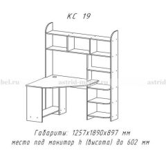 Компьютерный стол №19 (Анкор темный) в Белоярском - beloyarskiy.mebel24.online | фото 3