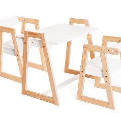 Комплект детской мебели стол и  два стула Я САМ "Лофт-Дуо" (Белый) в Белоярском - beloyarskiy.mebel24.online | фото 2