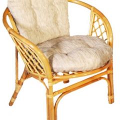 Кресло Багама, подушки светлые обычные шенил (Мёд) в Белоярском - beloyarskiy.mebel24.online | фото 1