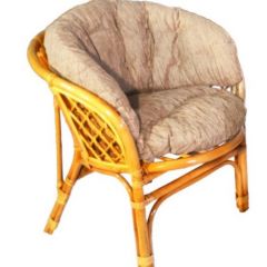 Кресло Багама, подушки светлые полные шенил (Мёд) в Белоярском - beloyarskiy.mebel24.online | фото 1