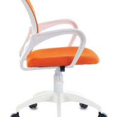 Кресло BRABIX "Fly MG-396W", пластик белый, сетка, оранжевое, 532401, MG-396W_532401 в Белоярском - beloyarskiy.mebel24.online | фото 3
