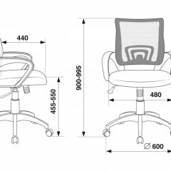 Кресло Бюрократ CH-695N/BL/TW-11 синий TW-05 черный TW-11 в Белоярском - beloyarskiy.mebel24.online | фото 4