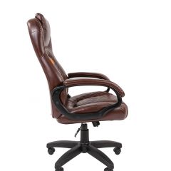 Кресло для руководителя  CHAIRMAN 432 (Экокожа коричневая) в Белоярском - beloyarskiy.mebel24.online | фото 3