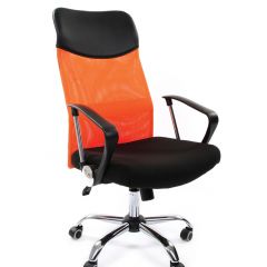 Кресло для руководителя CHAIRMAN 610 N (15-21 черный/сетка оранжевый) в Белоярском - beloyarskiy.mebel24.online | фото