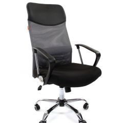 Кресло для руководителя CHAIRMAN 610 N(15-21 черный/сетка серый) в Белоярском - beloyarskiy.mebel24.online | фото 1