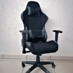 Кресло геймерское Barneo K-51 (черная ткань серые вставки) в Белоярском - beloyarskiy.mebel24.online | фото