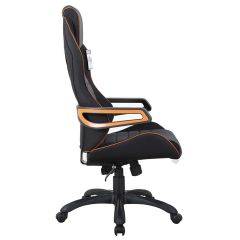 Кресло компьютерное BRABIX Techno Pro GM-003 (ткань черное/серое, вставки оранжевые) 531813 в Белоярском - beloyarskiy.mebel24.online | фото 3