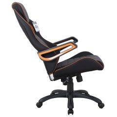 Кресло компьютерное BRABIX Techno Pro GM-003 (ткань черное/серое, вставки оранжевые) 531813 в Белоярском - beloyarskiy.mebel24.online | фото 4