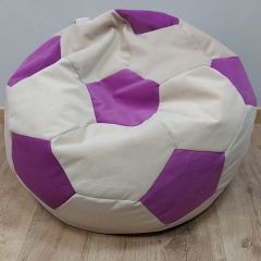 Кресло-мешок Мяч M (Nice Vanilla-Shaggy Fuchsia) в Белоярском - beloyarskiy.mebel24.online | фото