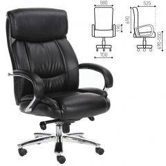 Кресло офисное BRABIX "Direct EX-580" (хром/рециклированная кожа/черное) 531824 в Белоярском - beloyarskiy.mebel24.online | фото
