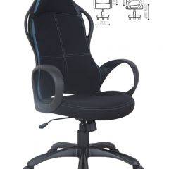 Кресло офисное BRABIX PREMIUM "Force EX-516" (ткань черная/вставки синие) 531572 в Белоярском - beloyarskiy.mebel24.online | фото 2