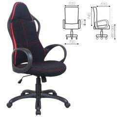 Кресло офисное BRABIX PREMIUM "Force EX-516" (ткань черное/вставки красные) 531571 в Белоярском - beloyarskiy.mebel24.online | фото