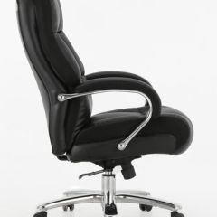 Кресло офисное BRABIX PREMIUM "Bomer HD-007" (рециклированная кожа, хром, черное) 531939 в Белоярском - beloyarskiy.mebel24.online | фото 3