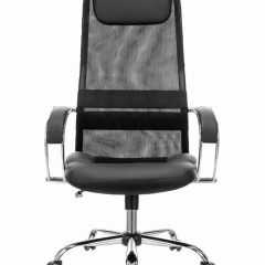 Кресло офисное BRABIX PREMIUM "Stalker EX-608 CH" (хром, ткань-сетка/кожзам, черное) 532091 в Белоярском - beloyarskiy.mebel24.online | фото 3