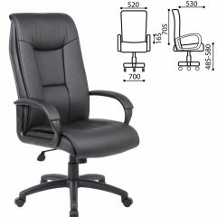 Кресло офисное BRABIX PREMIUM "Work EX-513" (экокожа, черное) 531943 в Белоярском - beloyarskiy.mebel24.online | фото 2