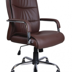 Кресло офисное BRABIX "Space EX-508" (экокожа, хром, коричневое) 531164 в Белоярском - beloyarskiy.mebel24.online | фото