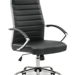 Кресло офисное BRABIX "Style EX-528", экокожа, хром, черное, 531947 в Белоярском - beloyarskiy.mebel24.online | фото 1