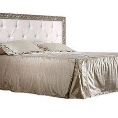 Кровать 2-х спальная(1,6 м)Тиффани Premium черная/серебро с мягким элементом со стразами с подъемным механизмом (ТФКР-2[3][7](П) в Белоярском - beloyarskiy.mebel24.online | фото