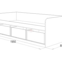 Кровать-8 одинарная с 3-мя ящиками (800*1900) ЛДСП в Белоярском - beloyarskiy.mebel24.online | фото 3