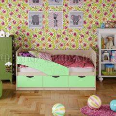 Кровать Бабочки (Салатовый матовый) 1600 в Белоярском - beloyarskiy.mebel24.online | фото 1