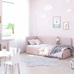 Кровать-диван Leonardo 160*70 (Розовый) в Белоярском - beloyarskiy.mebel24.online | фото 6