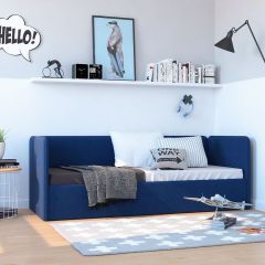 Кровать-диван Leonardo 160*70 (Синий) + боковина в Белоярском - beloyarskiy.mebel24.online | фото 5