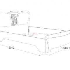 Кровать двойная 1600 Ольга-12 МДФ без основания в Белоярском - beloyarskiy.mebel24.online | фото 2