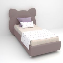 Кровать Котя с ортопедическим основанием 1200 (велюр темно-серый) в Белоярском - beloyarskiy.mebel24.online | фото