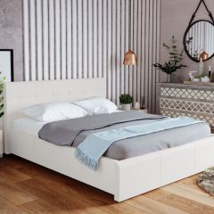 Кровать Лаура с латами Nice White 1400x2000 в Белоярском - beloyarskiy.mebel24.online | фото