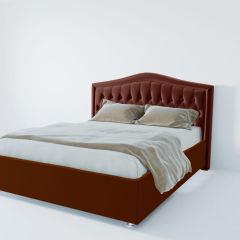 Кровать Нягань с ПМ 1200 (велюр бордо) в Белоярском - beloyarskiy.mebel24.online | фото 2