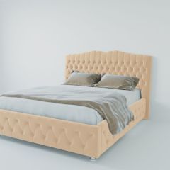 Кровать Нягань с ПМ 1800 (экокожа бежевая) в Белоярском - beloyarskiy.mebel24.online | фото 2
