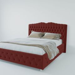 Кровать Нягань с ПМ 900 (велюр бордо) в Белоярском - beloyarskiy.mebel24.online | фото 2