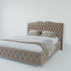 Кровать Нягань с ПМ 900 (велюр серый) в Белоярском - beloyarskiy.mebel24.online | фото 2