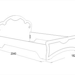 Кровать Ольга-10 МДФ (1600) без основания в Белоярском - beloyarskiy.mebel24.online | фото 2