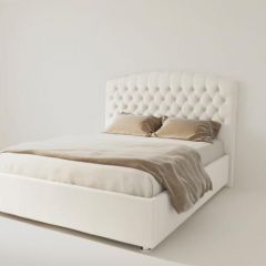 Кровать Берлин без основания 800 (экокожа белая) в Белоярском - beloyarskiy.mebel24.online | фото