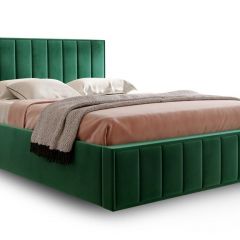 Кровать "Вена" 1600 СТАНДАРТ Вариант 1 Мора зеленый + бельевой ящик с кроватным основанием и подъемным механизмом в Белоярском - beloyarskiy.mebel24.online | фото