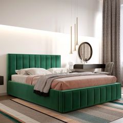 Кровать "Вена" 1600 СТАНДАРТ Вариант 1 Мора зеленый + бельевой ящик с кроватным основанием и подъемным механизмом в Белоярском - beloyarskiy.mebel24.online | фото 2