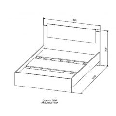 СОФИ СКР1400.1Кровать 1400 в Белоярском - beloyarskiy.mebel24.online | фото 2