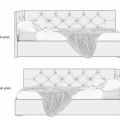 Кровать угловая Лилу интерьерная +основание (90х200) в Белоярском - beloyarskiy.mebel24.online | фото 2